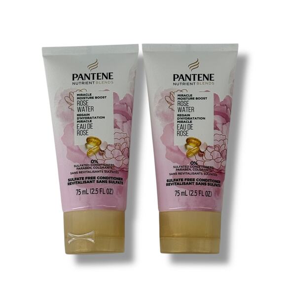 Pantene Nutrient Blends Rose Water Sulfate Free Conditioner 2.5 oz Lot of 2 - Picture 1 of 4